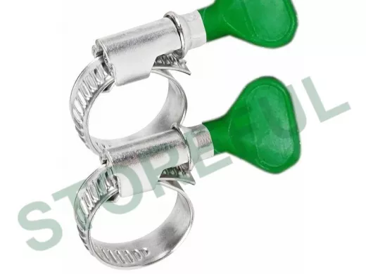 Хомут червячный цинк  40-60 мм с ключом W "ABI-27463"