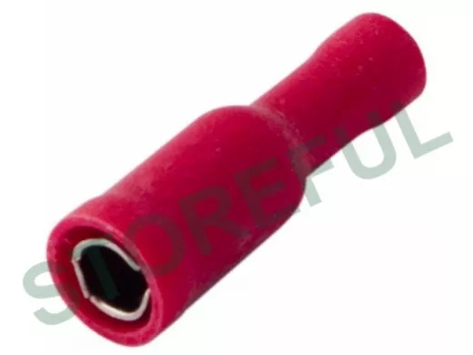 Разъем штекерный изолированный гнездо 4 мм 0.5-1.5 мм? (РШи-м 1.5-4/РШИм 1,25-5-4) красный REXANT