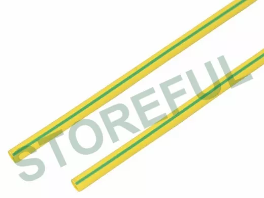 6.0 / 3.0 мм 1м термоусадка желто-зеленая  REXANT