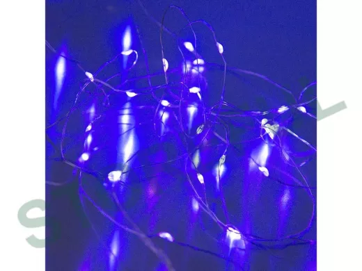 Гирлянда светодиодная "Нить", SE-STRING-10100P, 10м, 100 LED, фиолетовый, серебр. шнур 1,5м