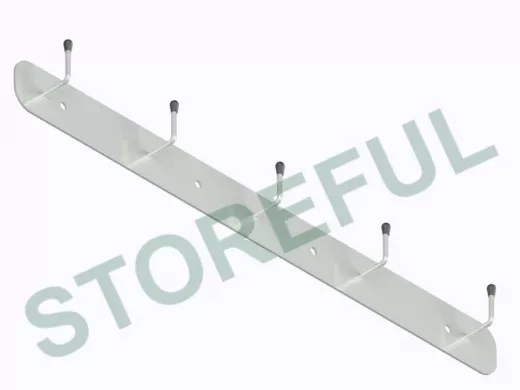 Кронштейн "CALENDARINO-1" для перекидного календаря, длина 0,5метра, 5-ть крючков, шаг 110мм, белый