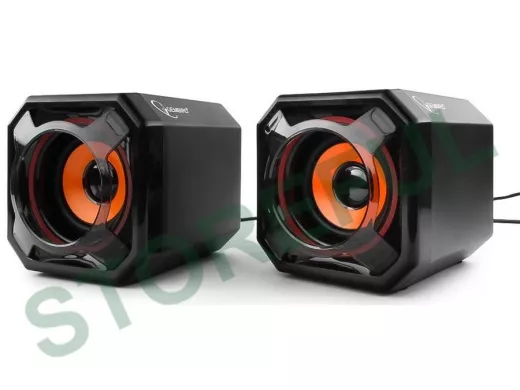 Акустика  Gembird SPK-405,излучатели, черный, 5 Вт,акустич. система 2.0 регулятор гром., USB-питание