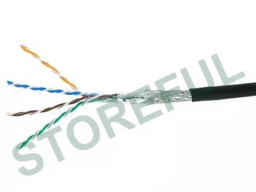 Кабель Cablexpert, SFTP5e, 4 пары, 0.51 мм, медь, однож., экран, оплётка, 305 м, для внешней проклад