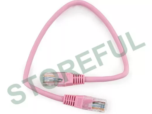 Патч-корд Cablexpert PP12-0.25M/RO кат.5e, 0.25м, UTP, литой, многожильный (розовый) PP12-0.25M/RO