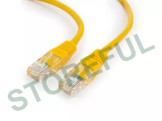 Патч-корд Cablexpert PP12-0.5M/Y кат.5e, 0.5м, UTP литой, многожильный (жёлтый) PP12-0.5M/Y