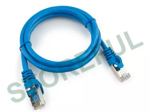 Патч-корд Cablexpert кат.6, 1м, FTP литой, многожильный (синий) PP6-1M/B