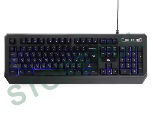 Клавиатура проводная Gembird KB-G20L, USB,черный,синяя подсветка символов, код"Survarium",игрова
