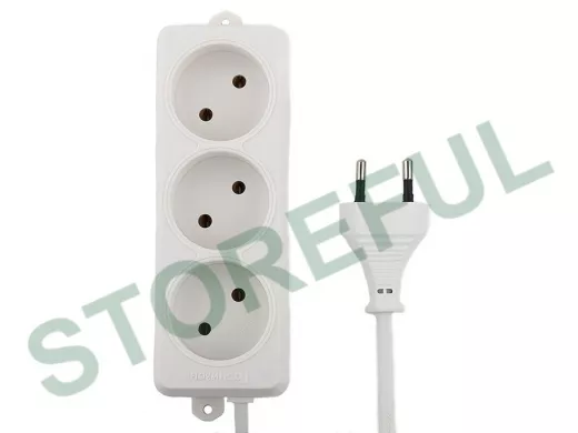 Сетевой удлинитель  Гарнизон  EL-E3-W-5, 3 розетки  допустимый ток 6А, длина 5м. EL-E3-W-5