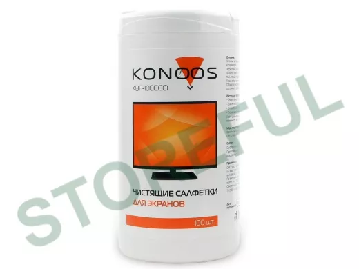 KBF-100ECO Салфетки для ЖК-экранов в банке, 100 шт. KBF-100ECO