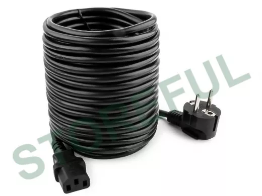 Кабель питания10м Cablexpert PC-186-VDE-10M "ABI-33670" Schuko- C13, VDE, 10А, черный, с заземлением