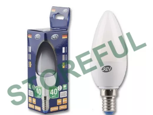 Светодиодная лампа  REV Classic C37 Е14 5W, 2700K, теплый свет