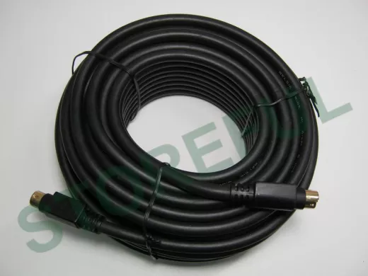 BW1125  Видеокабель S-VHS GOLD вилка/S-VHS GOLD вилка, 15м (шт.)  4pin