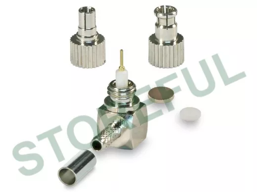 Разъем CRC9/TS9- RG174, RG316 универсальный обжимной угловой