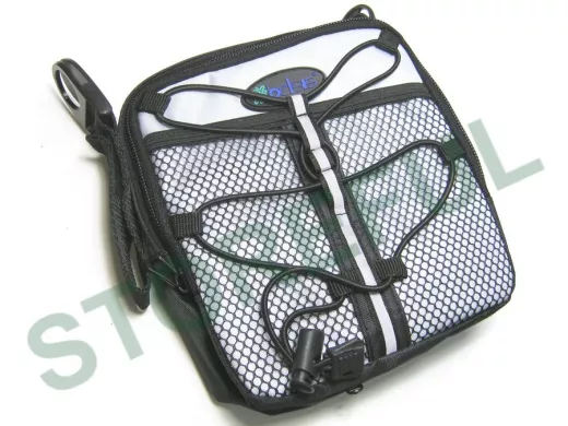 BB1508/3 Сумка для СD - плеера и 8 дисков , серого\черного  цвета с сеткой