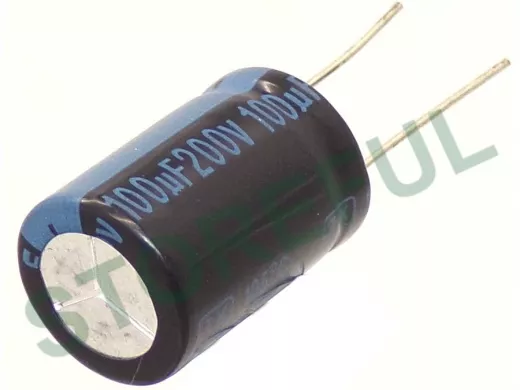 Конденсатор электролитический   100mf x   200V  Jamicon 105 16*25 TK