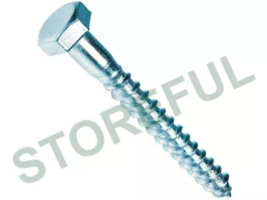 Болты сантехнические оцинкованные 10х220 DIN 571 (  1 шт)  в упаковке 1шт, вес 1шт г, цена за 1шт