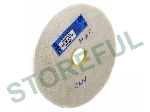Круг шлифовальный 200х8х32 25A F80 k 7v 35  СМ1 (мягкий)  3350об/сек для круглошл.станка "ABI-56447"