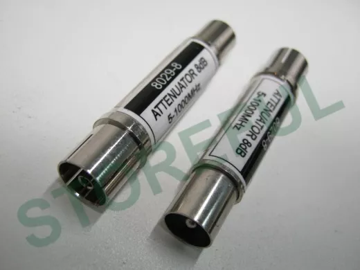 8029/8 аттенюатор 8dB  ТВ штекер / ТВ гнездо