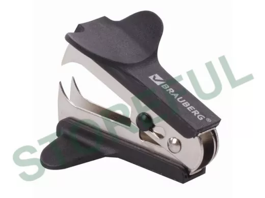 Антистеплер для скоб № 10 и № 24/6, "BR 71288" "Classic", с фиксатором, черный