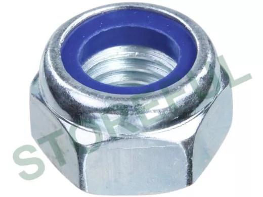 Гайка со стопорным кольцом, цинк DIN 985 М6 (1 кг)  в упаковке 476шт, вес 1шт 2,1г, цена за 1шт