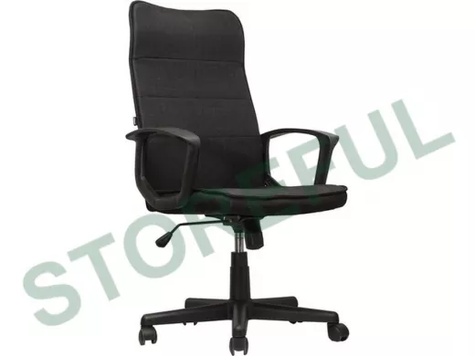 Кресло офисное "ABBIKUS-77688", черное, ткань, регулировка высоты, гидролифт, колёса, наклон