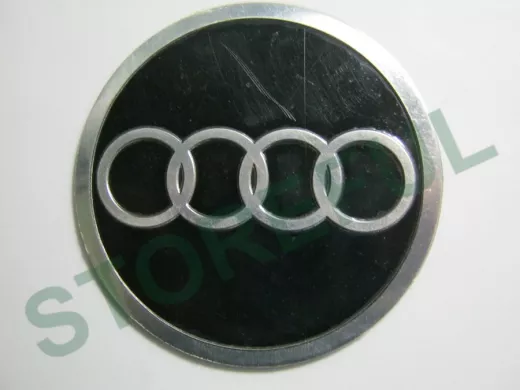 Эмблемма круглая "алюминий" знак Audi 6,8x6,8 см   01384