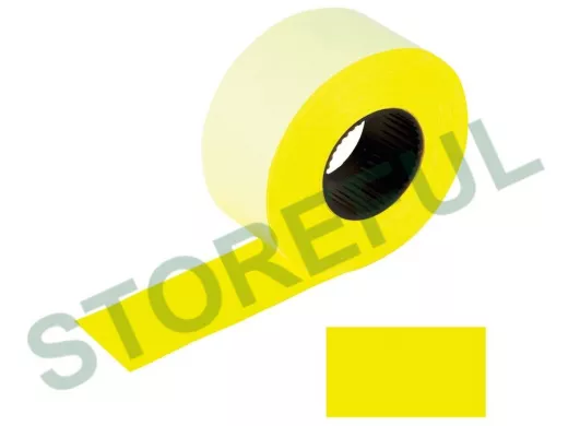 Этикет-лента 26*16мм прямоугольная, желтая, КОМПЛЕКТ 5 рулонов по 800 шт. "BR-79138"