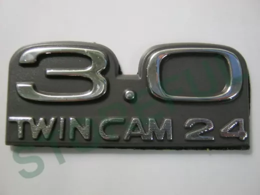 Эмблемма пластик в п/э надпись 3.0 twin cam 24 хром 8,3x3,5 см 01347