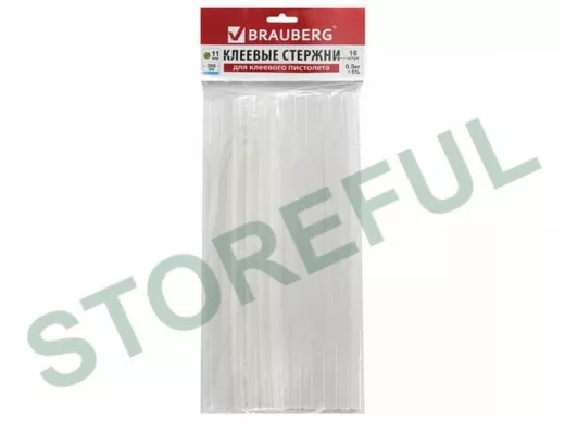 Клеевые стержни, диаметр 11,0мм, длина 300мм, прозрачные,КОМПЛЕКТ 16 штук (0,5 КГ) "BR-79863"