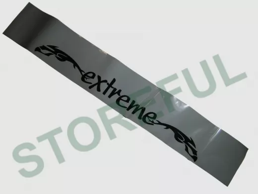 наклейка Светофильтр "Extreme" рисунок №1, наружная, (цвет черный), 20х130 см, серый фон