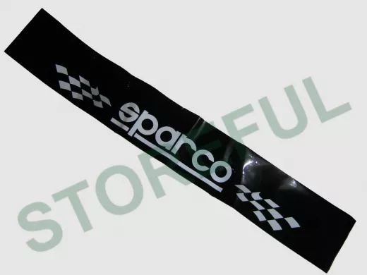Наклейка Светофильтр "Sparco" наружная, (цвет белый), 20х130 см, черный фон