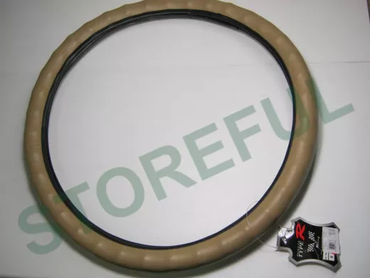 Оплетка на руль 40 см. L 987B кож-зам кофе с молоком кт "пальцы"