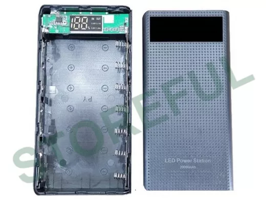 Корпус без аккумуляторов Power Bank для 7-ми аккум. 18650 с LED индикацией