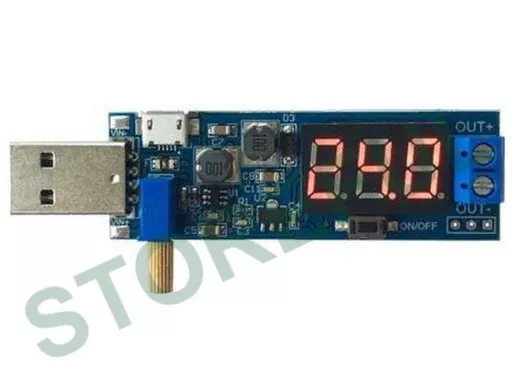 Модуль DC-DC повышающий вход USB 5В выход 1,2-24В с LED дисплеем и регул. до 3W  "BP-81460"