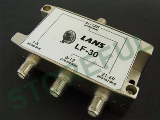 Сумматор телевизионный LF30 1-5(47-108Mhz), 6-12(170-230Mhz), 21-69(470-869Mhz)