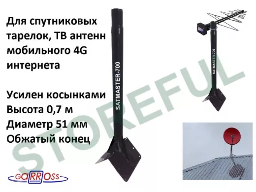 Кронштейн антенный усиленный на конёк крыши 