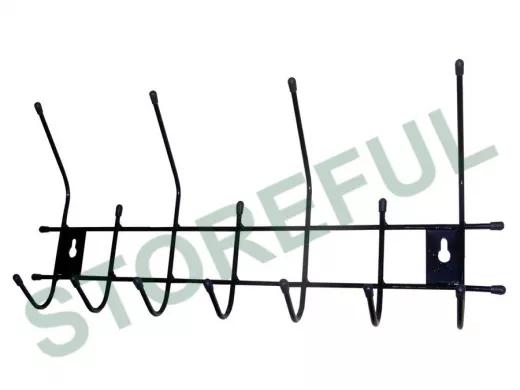 "CLASSIC" ЧЁРНАЯ вешалка настенная 7 крючков