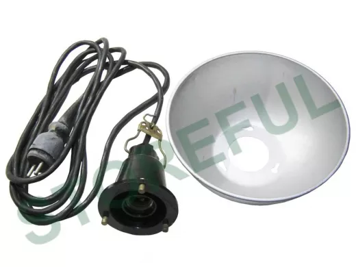 "ПЕРЕНОСКА - 4М" Светильник гаражный (дачный) с чашей и резиновым кабелем ПРС 2х1мм 4метра с вилкой