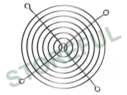 Решётка для вентилятора хромированная 120мм х 120мм (8 колец, 4 отв, метал, хром) "VNT-9830"